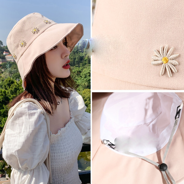 Pălărie de pescuit de damă modernă cu broderie - două modele