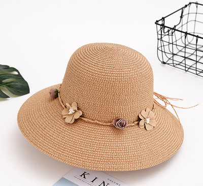 Καλοκαιρινό ψάθινο καπέλο με κορδέλα ή λουλούδια