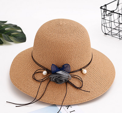 Καλοκαιρινό ψάθινο καπέλο με κορδέλα ή λουλούδια