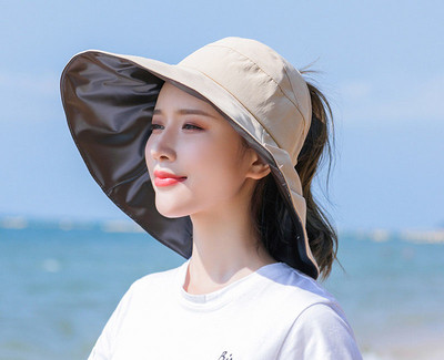 Γυναικείο αντηλιακό καπέλο με περιφέρια
