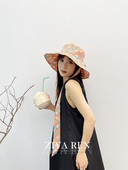 Πολύχρωμο γυναικείο καπέλο με κορδόνια και γείσο