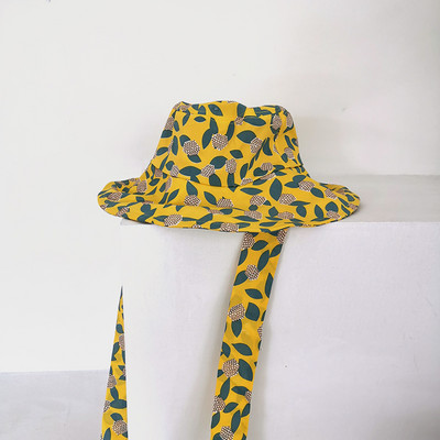 Πολύχρωμο γυναικείο καπέλο με κορδόνια και γείσο