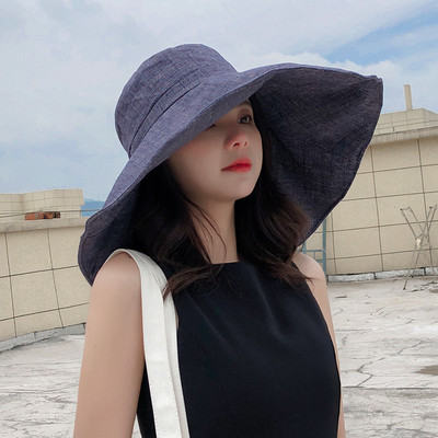 Μοντέρνο γυναικείο καπέλο σε διάφορα χρώματα - φαρδύ περιφέρια