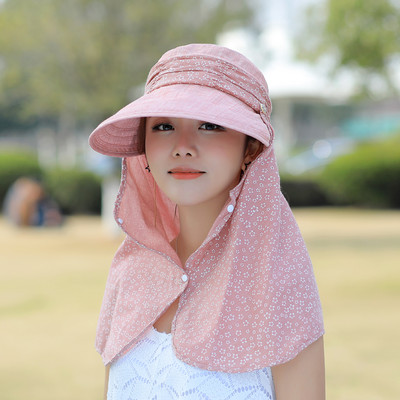 Μοντέρνο γυναικείο καπέλο με γείσο και κασκόλ - κατάλληλο για το καλοκαίρι