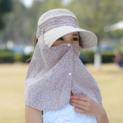 Μοντέρνο γυναικείο καπέλο με γείσο και κασκόλ - κατάλληλο για το καλοκαίρι