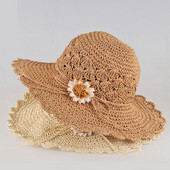 Pălărie de paie pentru femei pentru vară - mai multe modele