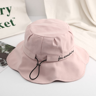 Palarie casual dama cu broderie si cravate