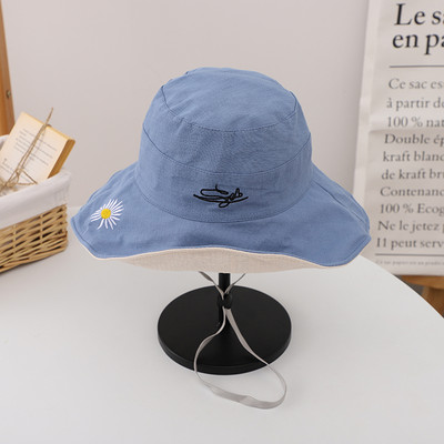 Palarie casual dama cu broderie si cravate