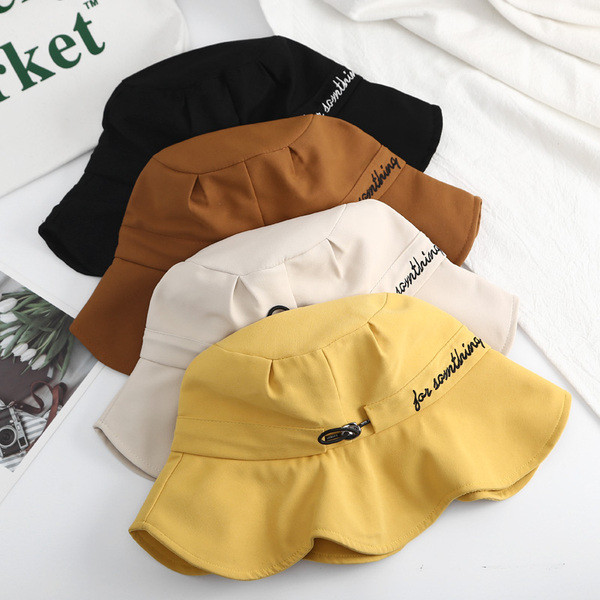 Palarie casual dama cu broderie si cravate