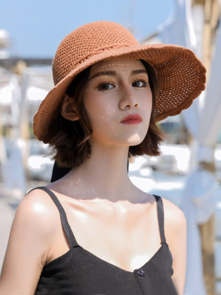 Vizor tip palarie textila de vara cu panglica