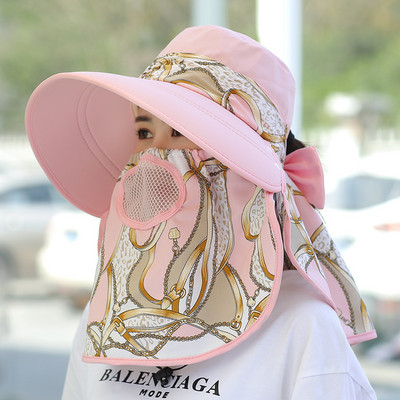 Καλοκαιρινό καπέλο νέο μοντέλο με κασκόλ και έγχρωμη εκτύπωση