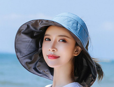 Γυναικείο αντηλιακό καπέλο με μεγάλο χείλος