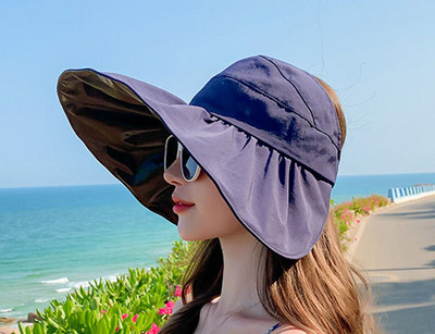 Γυναικείο αντηλιακό καπέλο με μεγάλο χείλος