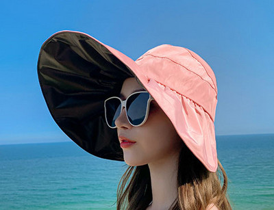 Γυναικείο αντηλιακό καπέλο με μεγάλο χείλος