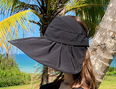 Γυναικείο αντηλιακό καπέλο με μεγάλο χείλος