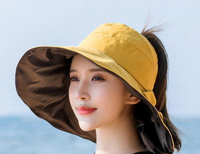 Γυναικείο αντηλιακό καπέλο με μεγάλο χείλος