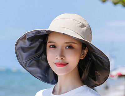 Γυναικείο αντηλιακό καπέλο με μεγάλο χείλος