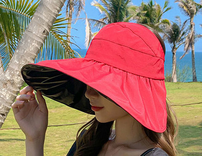 Γυναικείο αντηλιακό καπέλο με μεγάλο χείλος