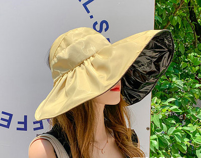Γυναικείο αντηλιακό καπέλο με μεγάλο χείλος