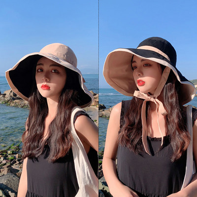 Palarie casual dama cu panglica si boru