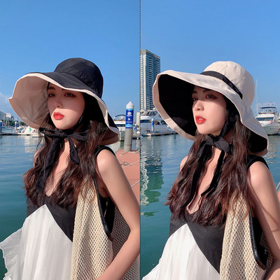 Palarie casual dama cu panglica si boru