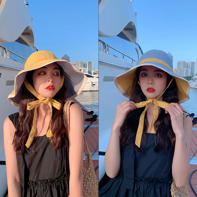 Palarie casual dama cu panglica si boru