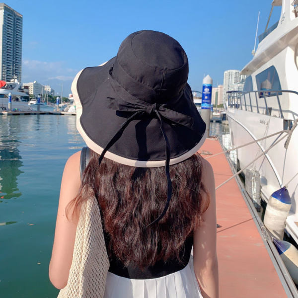 Palarie casual dama cu panglica si boru