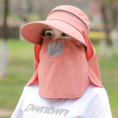 Palarie de dama model nou cu vizor si esarfa potrivita pentru vara