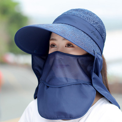 Palarie de dama model nou cu vizor si esarfa potrivita pentru vara