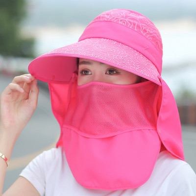 Palarie de dama model nou cu vizor si esarfa potrivita pentru vara