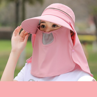 Palarie de dama model nou cu vizor si esarfa potrivita pentru vara