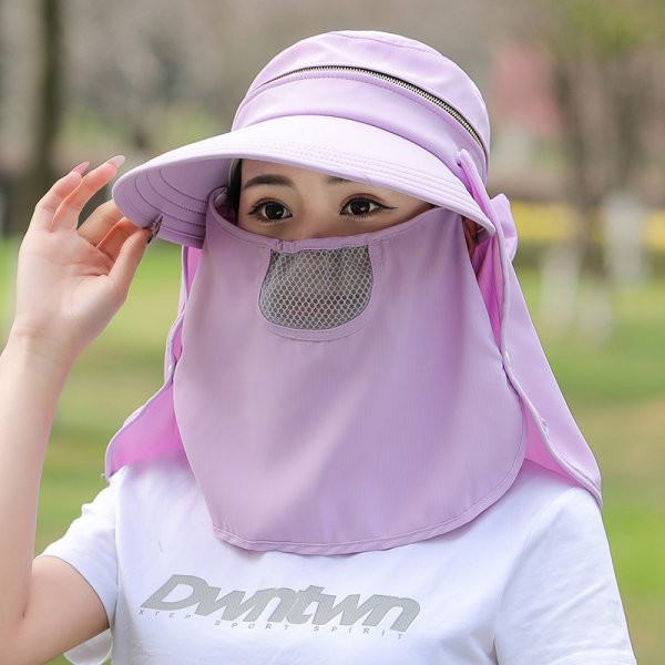 Palarie de dama model nou cu vizor si esarfa potrivita pentru vara