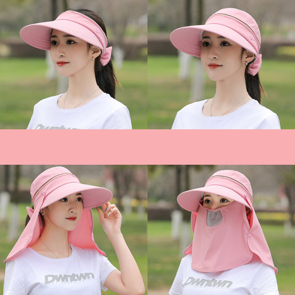 Palarie de dama model nou cu vizor si esarfa potrivita pentru vara