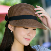 Palarie de paie de vara - cu vizor pentru femei