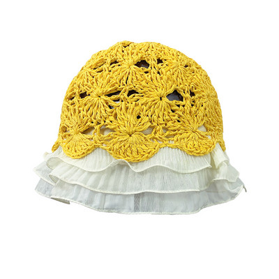 Pălărie de paie pentru femei moderne tip pescuit