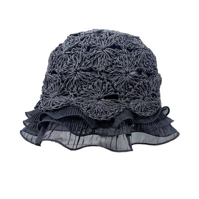 Pălărie de paie pentru femei moderne tip pescuit