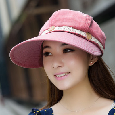 Καλοκαιρινό γυναικείο καπέλο - τραγιάσκα με κουμπιά