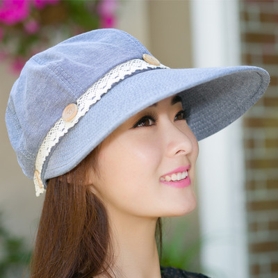 Καλοκαιρινό γυναικείο καπέλο - τραγιάσκα με κουμπιά