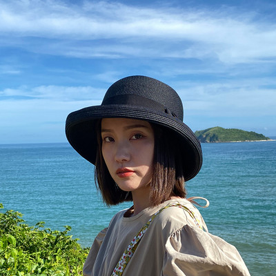 Αντηλιακό γυναικείο ψάθινο καπέλο σε διάφορα χρώματα