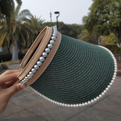 Parasolar cu decor de perle