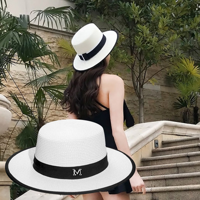 Pălărie de paie pentru femei potrivită pentru plajă - mai multe modele