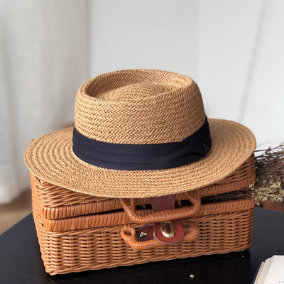 Γυναικείο casual ψάθινο καπέλο με κορδέλα