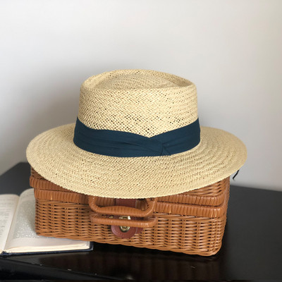 Γυναικείο casual ψάθινο καπέλο με κορδέλα