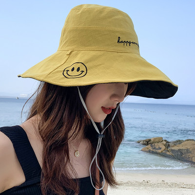 Palarie de protectie solara de dama cu franjuri pentru vara