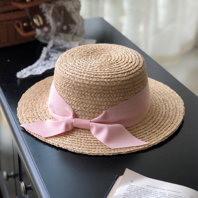 Γυναικείο casual ψάθινο καπέλο σε διάφορα χρώματα κατάλληλα για το καλοκαίρι