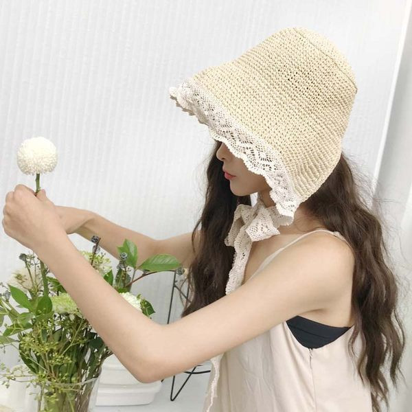 Γυναικείο αντηλιακό καπέλο με δαντέλα