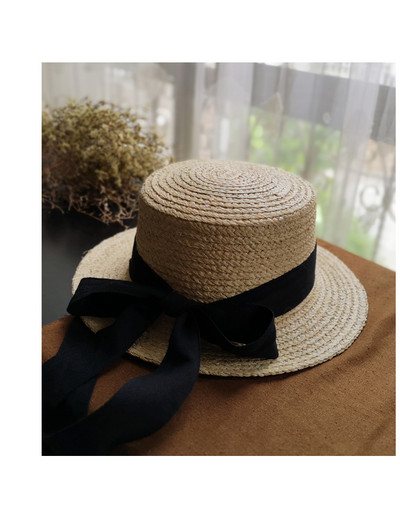 Καπέλο ψάθινο νέο μοντέλο με κορδέλα σε δύο χρώματα