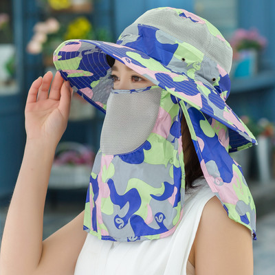 Palarie de pescuit de dama cu esarfa