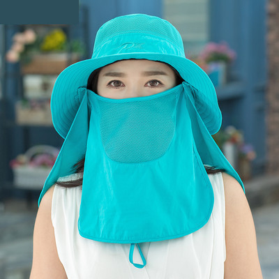 Palarie de pescuit de dama cu esarfa