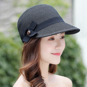 Pălărie de vară de paie cu vizor mic